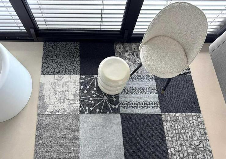Bild 5: Dekorative Teppichfliesenmischungen in Grau, Braun, Beige, Farbe