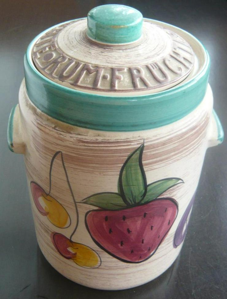 Großer Rumtopf mit Deckel 5 L aus Keramik sehr gut auch für Deko