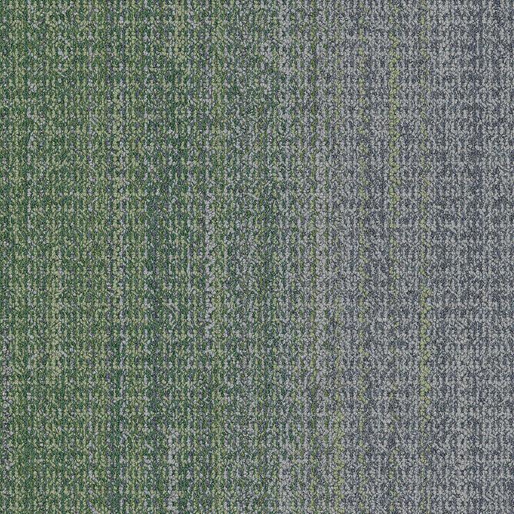 Postenangebot: 52 m² grün-graue Teppichfliesen von Interface