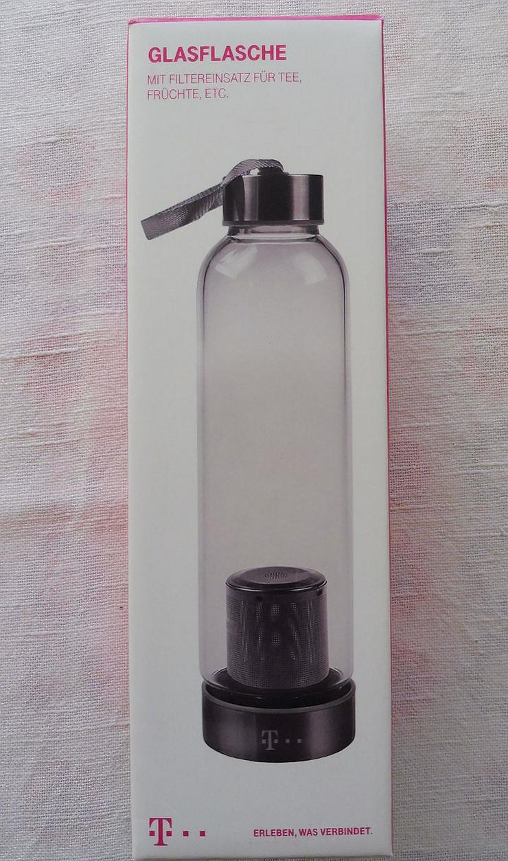 Glasflasche mit Filtereinatz für Tee, Früchte usw.
