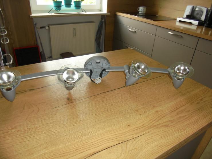 Bild 2: Deckenlampe- Leuchte 4 er Spot verstellbar silber-grau inkl. Leuchtmittel Küche Flur