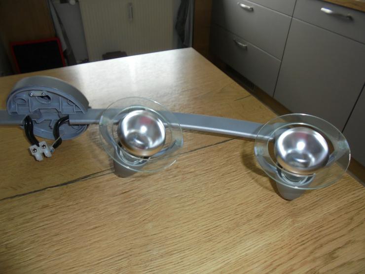 Bild 7: Deckenlampe- Leuchte 4 er Spot verstellbar silber-grau inkl. Leuchtmittel Küche Flur