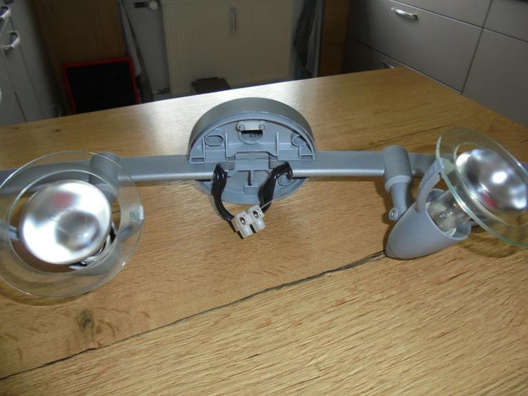 Bild 3: Deckenlampe- Leuchte 4 er Spot verstellbar silber-grau inkl. Leuchtmittel Küche Flur