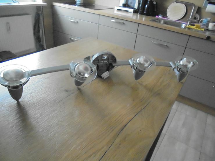 Bild 8: Deckenlampe- Leuchte 4 er Spot verstellbar silber-grau inkl. Leuchtmittel Küche Flur