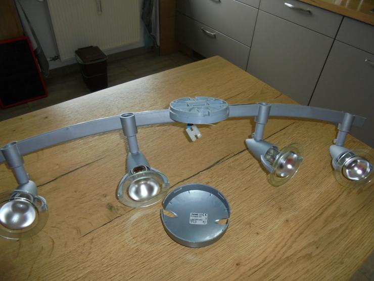 Bild 5: Deckenlampe- Leuchte 4 er Spot verstellbar silber-grau inkl. Leuchtmittel Küche Flur