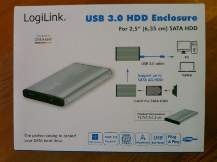 Bild 2: Externes HDD Gehäuse 2,5" USB 3.0 - Neuwertig