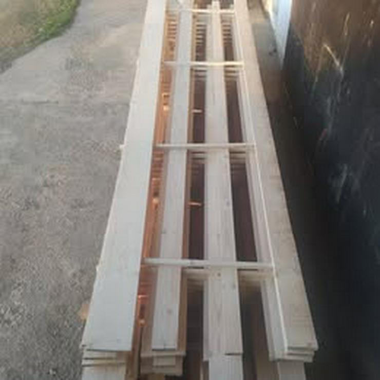📏 4 m Länge x 2,5 cm Dicke, 10-20 cm Breite   🪵 38 Stücke / 45 m²   💶 1 m² – 5,50 €