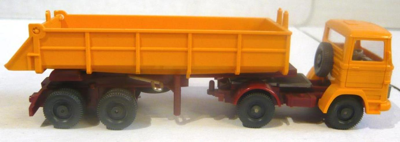 Bild 2: Wiking alt 1:87 MB 1317 Sattelkipper Auflieger orange