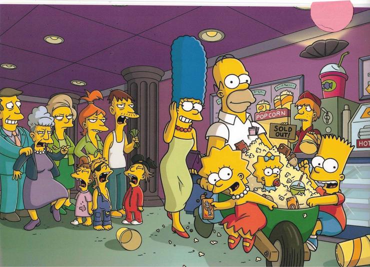 Hochglanzbild auf Fotopapier Laminiert Die Simpsons