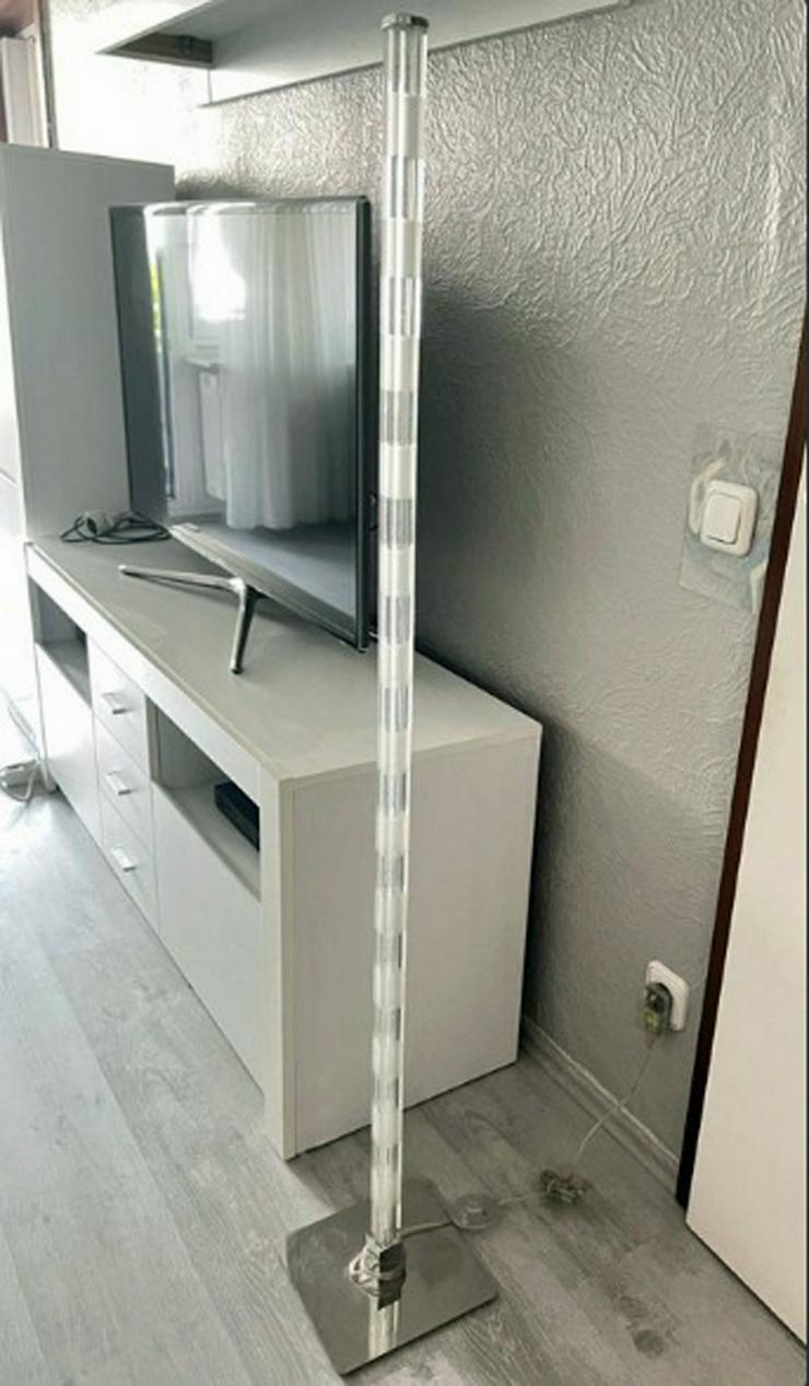Bild 8: DESIGN LED Stand- Stehleuchte Chrome Edelstahl 22xcm 3xcm 142 cm warm weiß modern top Zustand!