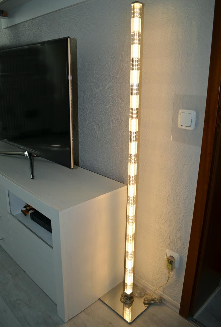 Bild 9: DESIGN LED Stand- Stehleuchte Chrome Edelstahl 22xcm 3xcm 142 cm warm weiß modern top Zustand!