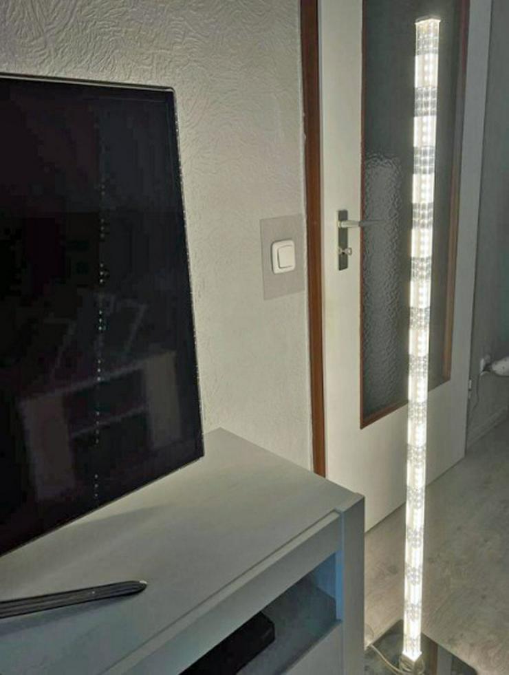 Bild 5: DESIGN LED Stand- Stehleuchte Chrome Edelstahl 22xcm 3xcm 142 cm warm weiß modern top Zustand!