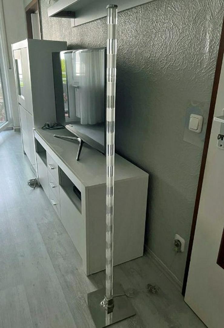 Bild 7: DESIGN LED Stand- Stehleuchte Chrome Edelstahl 22xcm 3xcm 142 cm warm weiß modern top Zustand!