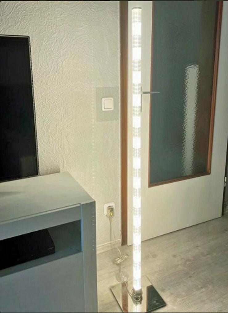 Bild 4: DESIGN LED Stand- Stehleuchte Chrome Edelstahl 22xcm 3xcm 142 cm warm weiß modern top Zustand!