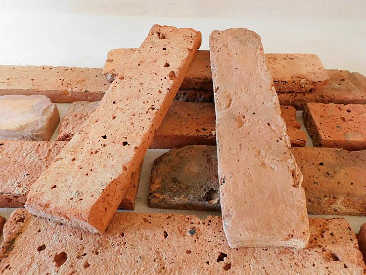 Bild 5: Antik Riemchen Alte Mauer Ziegel Klinker Wand orig shabby used