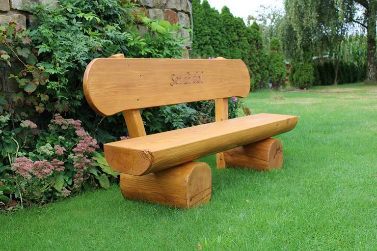 Bild 7: Gartenbank mit Gravur. Hochzeitsgeschenk. Krongartmöbel.