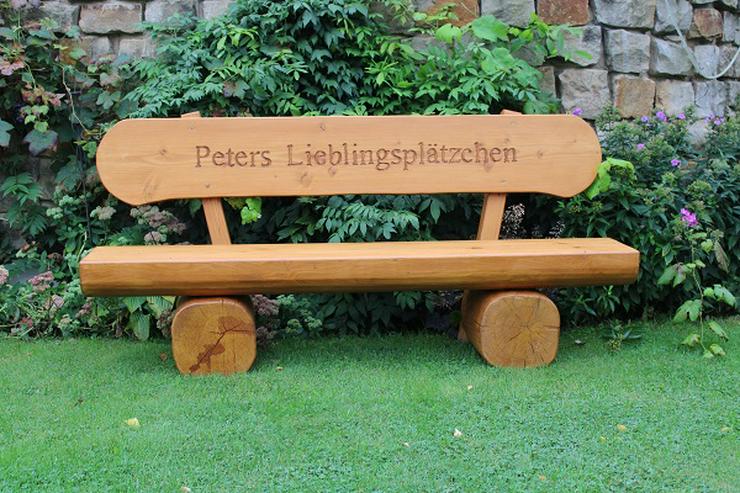 Bild 6: Gartenbank mit Gravur. Hochzeitsgeschenk. Krongartmöbel.