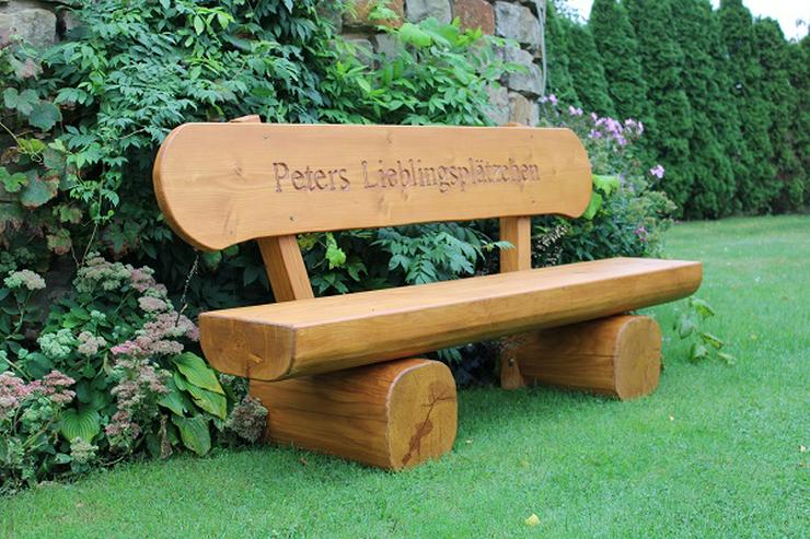 Bild 5: Gartenbank mit Gravur. Hochzeitsgeschenk. Krongartmöbel.