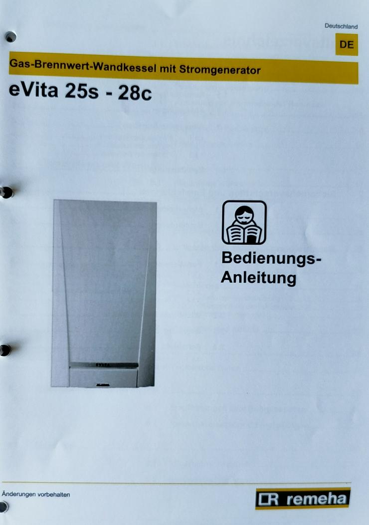 Bild 5: Remeha Evita 25s BHKW BJ. 2014 Gas-Brennwert-Wandkessel mit Stromgenerator