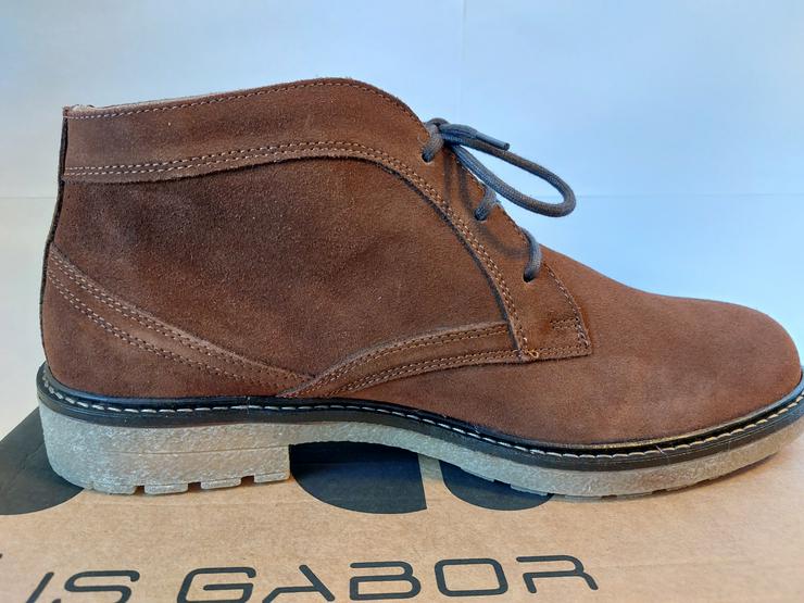 Bild 2: GABOR Stiefelette – NEU - ungetragen - Veloursleder braun - Gr. 43