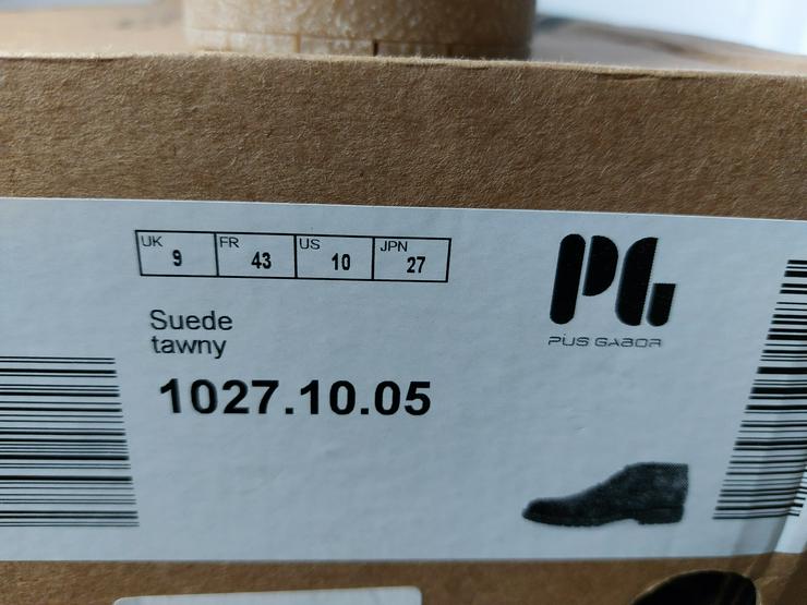 Bild 9: GABOR Stiefelette – NEU - ungetragen - Veloursleder braun - Gr. 43