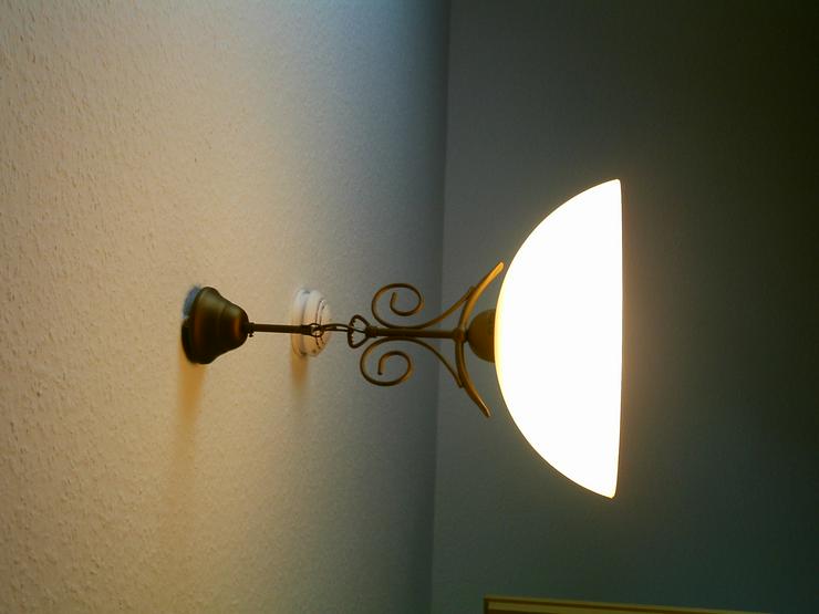 Bild 5: Hängelampe mit Glasschirm + LED Leuchtmittel
