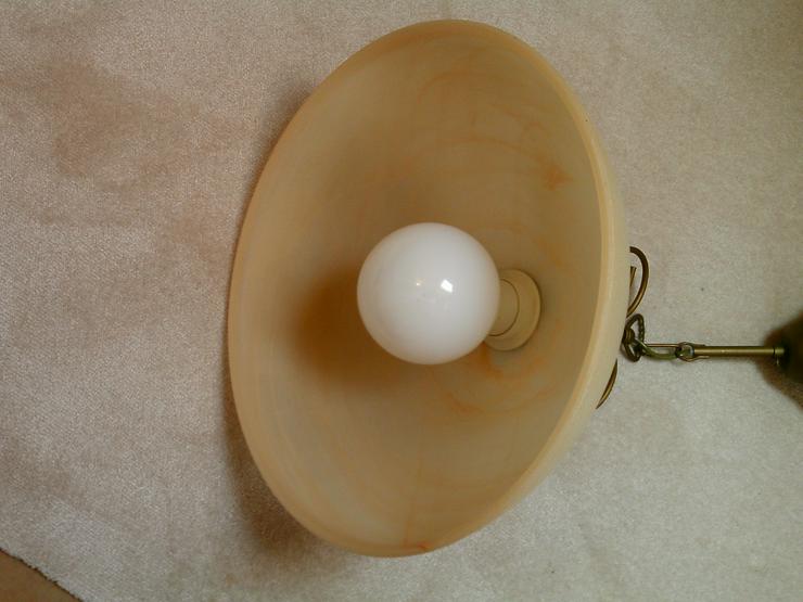 Bild 4: Hängelampe mit Glasschirm + LED Leuchtmittel