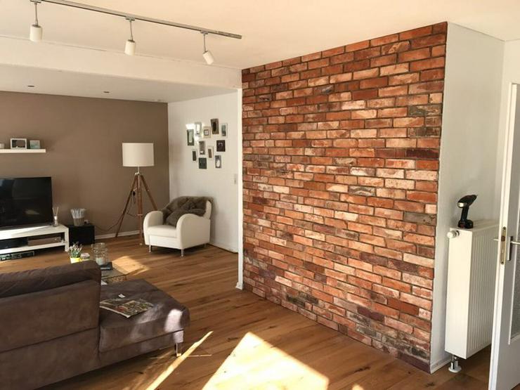 Bild 12: Antik Ziegel Riemchen Backstein Verblender Wand Gestaltung Interieur Design Klinker Landhaus used look shabby chick