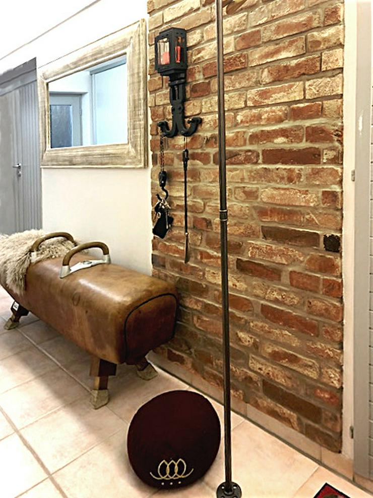 Bild 13: Antik Ziegel Riemchen Backstein Verblender Wand Gestaltung Interieur Design Klinker Landhaus used look shabby chick