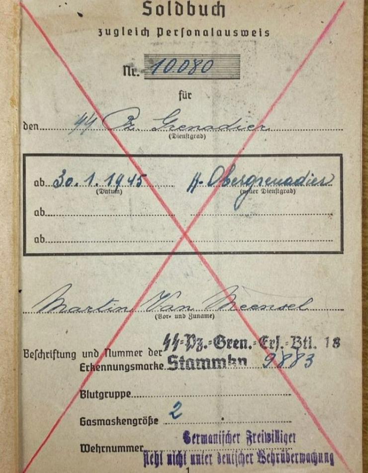 Bild 5: Soldbuch SS Legion Flandern aus Wk2
