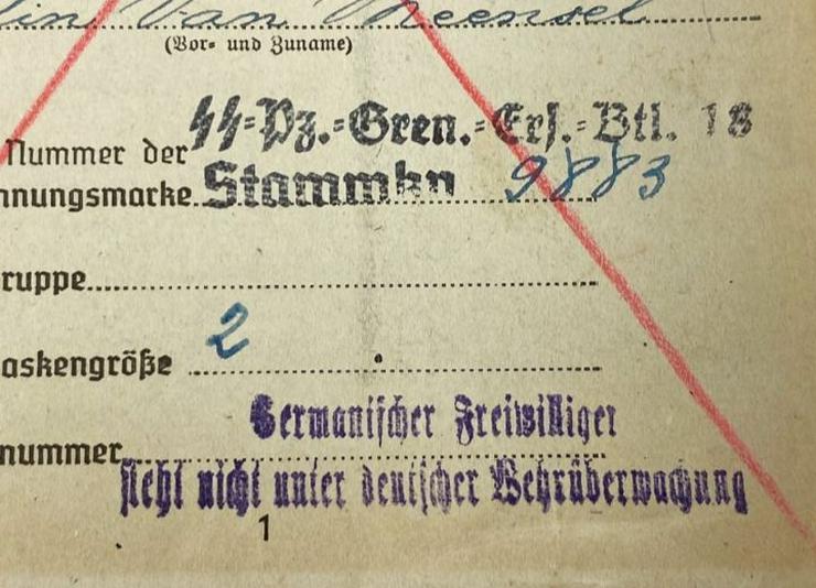 Bild 6: Soldbuch SS Legion Flandern aus Wk2