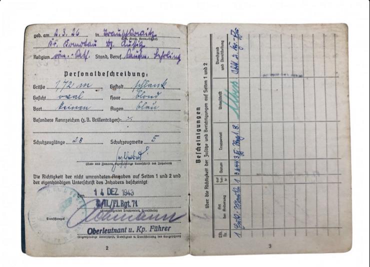 Bild 3: Soldbuch Fallschirmjager aus Wk2 