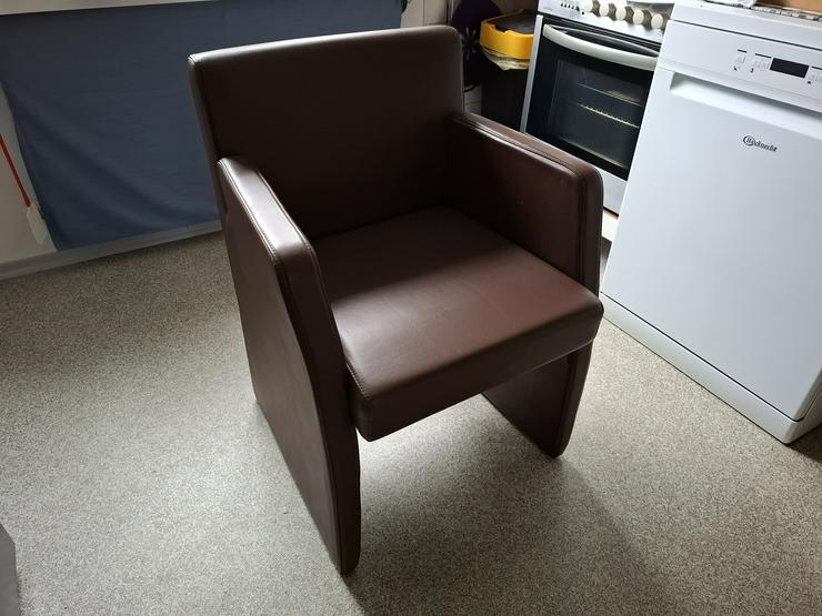 4 dunkelbraune Sessel    Hülsta