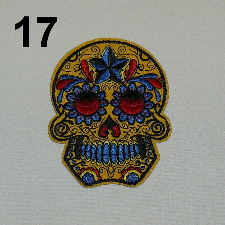 Bild 10: Patch Biker Skull 16 Designs Aufbügler Aufnäher NEUWARE ab 3€
