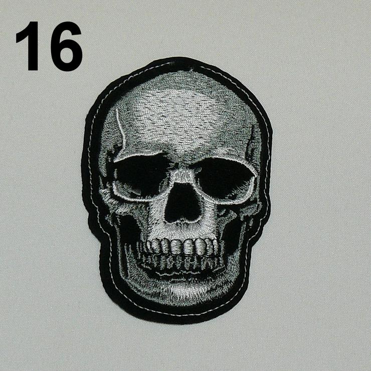 Bild 9: Patch Biker Skull 16 Designs Aufbügler Aufnäher NEUWARE ab 3€