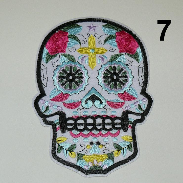 Bild 3: Patch Biker Skull 16 Designs Aufbügler Aufnäher NEUWARE ab 3€