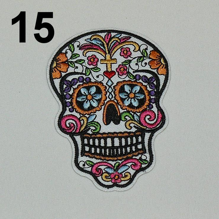 Bild 6: Patch Biker Skull 16 Designs Aufbügler Aufnäher NEUWARE ab 3€