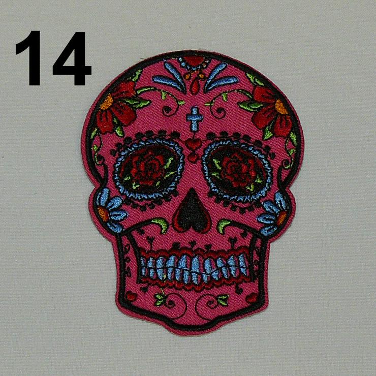 Bild 5: Patch Biker Skull 16 Designs Aufbügler Aufnäher NEUWARE ab 3€