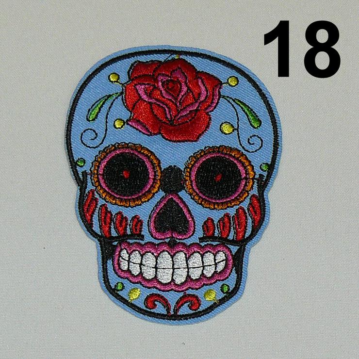 Bild 11: Patch Biker Skull 16 Designs Aufbügler Aufnäher NEUWARE ab 3€