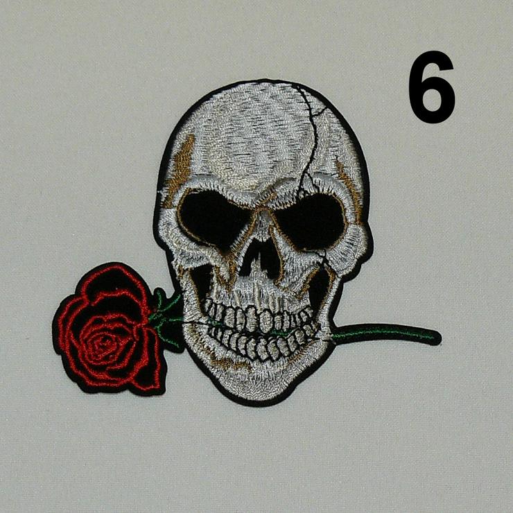 Bild 2: Patch Biker Skull 16 Designs Aufbügler Aufnäher NEUWARE ab 3€