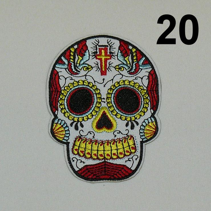 Bild 13: Patch Biker Skull 16 Designs Aufbügler Aufnäher NEUWARE ab 3€