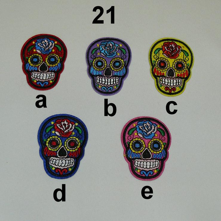 Bild 8: Patch Biker Skull 16 Designs Aufbügler Aufnäher NEUWARE ab 3€