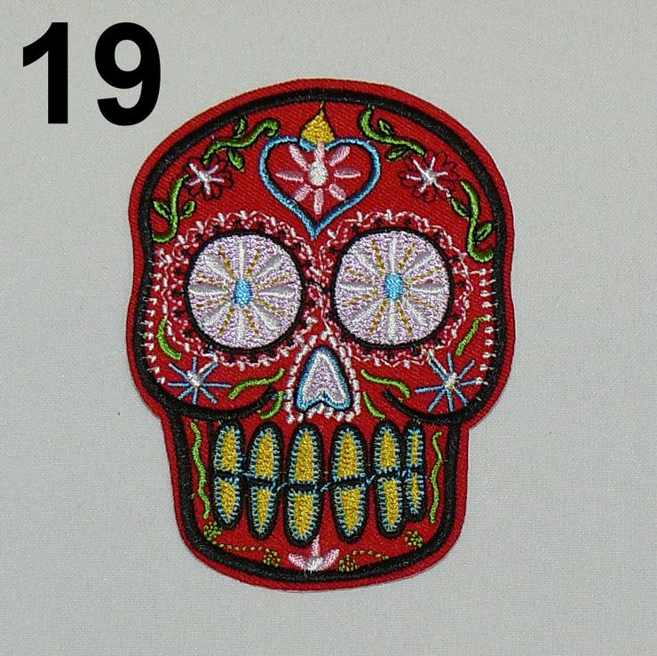 Bild 12: Patch Biker Skull 16 Designs Aufbügler Aufnäher NEUWARE ab 3€