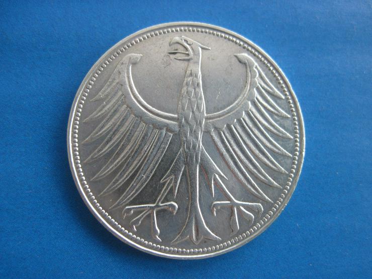 Bild 2: Münze Deutschland 5 DM 1964 G Silberadler 625er Silber, Silbermünze