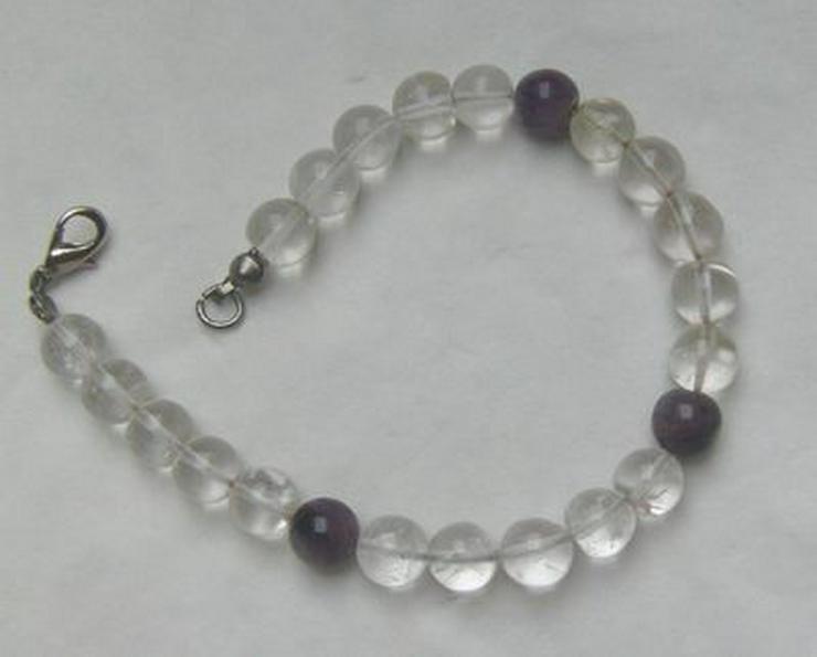 Bild 5: Armband, Bergkristall mit Amethyste