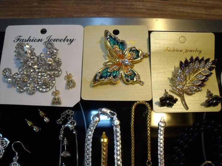 Bild 12: Konvolut Schmuck Silber 925, Gold 24 Kr , Ketten Ringe,Ohringe..