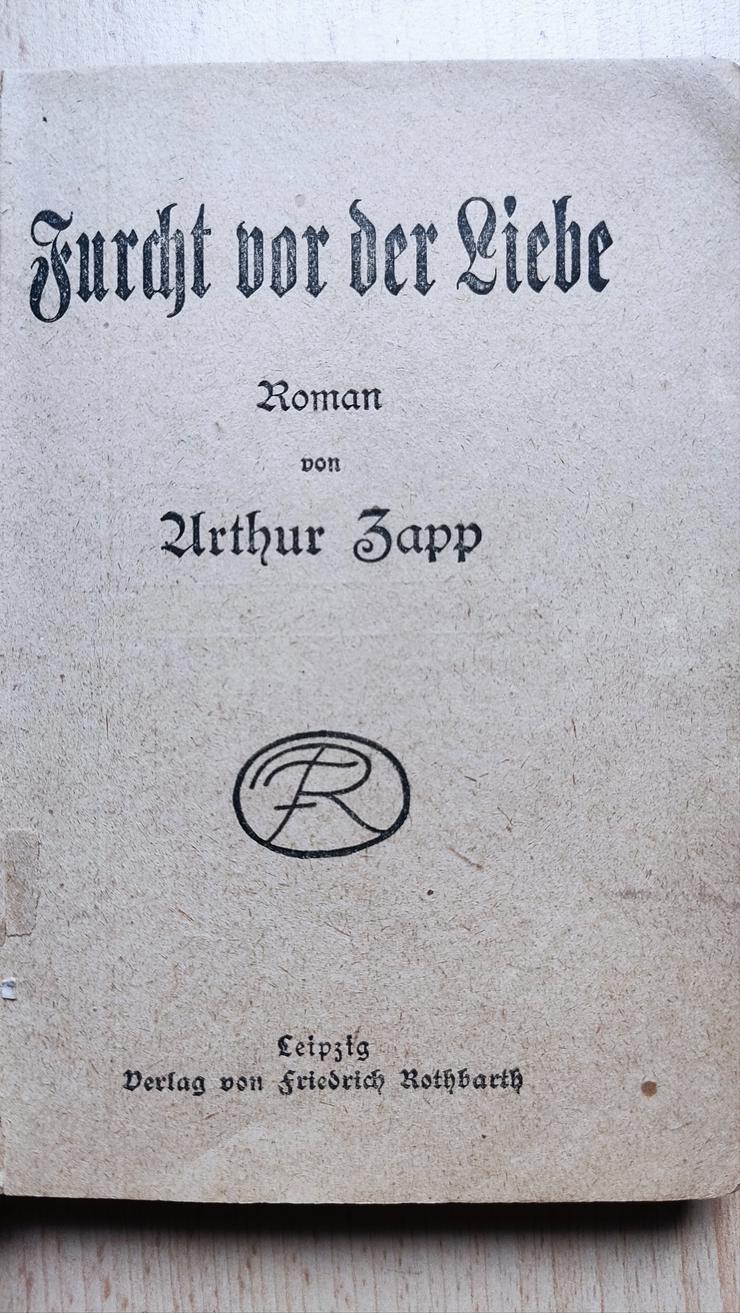 Antiquar. Buch: Furcht vor der Liebe v. Arthur Zapp  Ausgabe:1922 - Bücher & Zeitungen - Bild 1