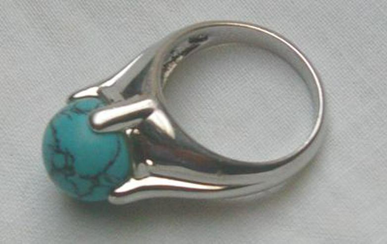 Bild 8: Ring, 925 Silber mit gefassten Türkisstein