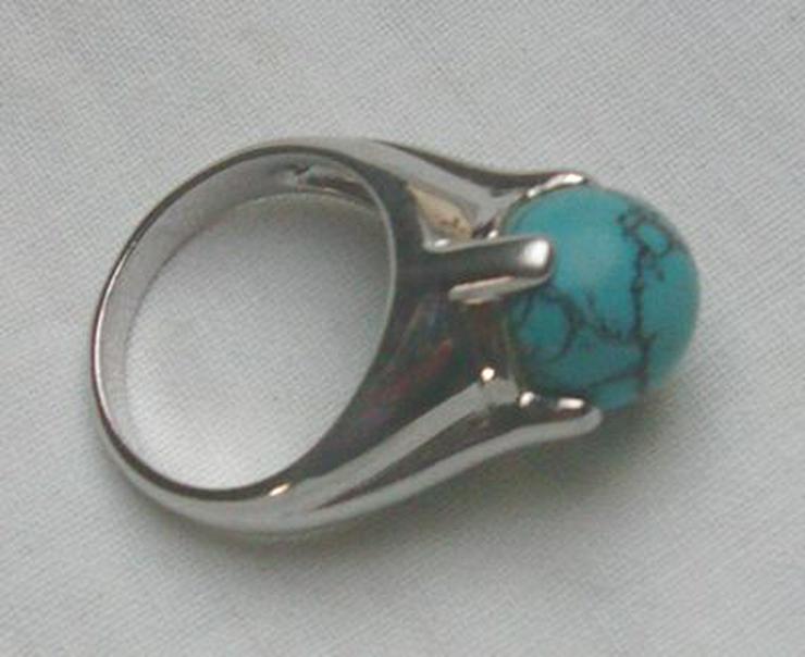 Bild 7: Ring, 925 Silber mit gefassten Türkisstein