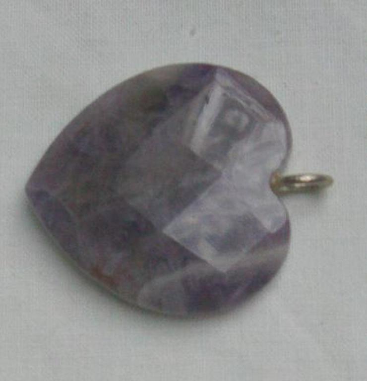 Bild 5: Herzanhänger, 925 Silbr, Amethyst